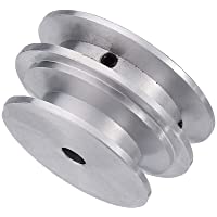 Sin logotipo HWW-BELT- 1 pieza de aleación de aluminio doble ranura 60 y 50 mm- polea de 8 – 20 mm- polea de orificio…
